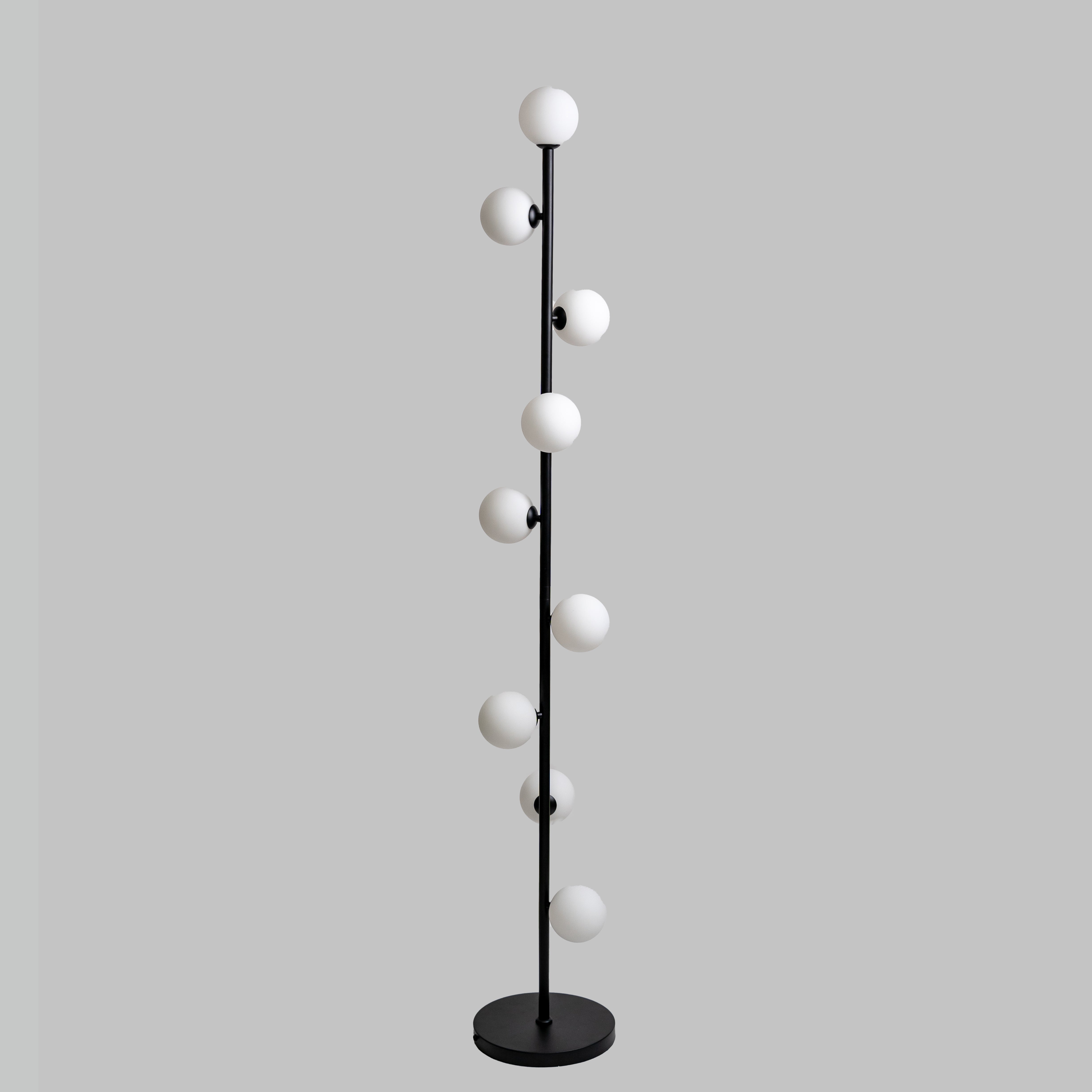 Minimalist Globe Floor Lamp with Nine Lights