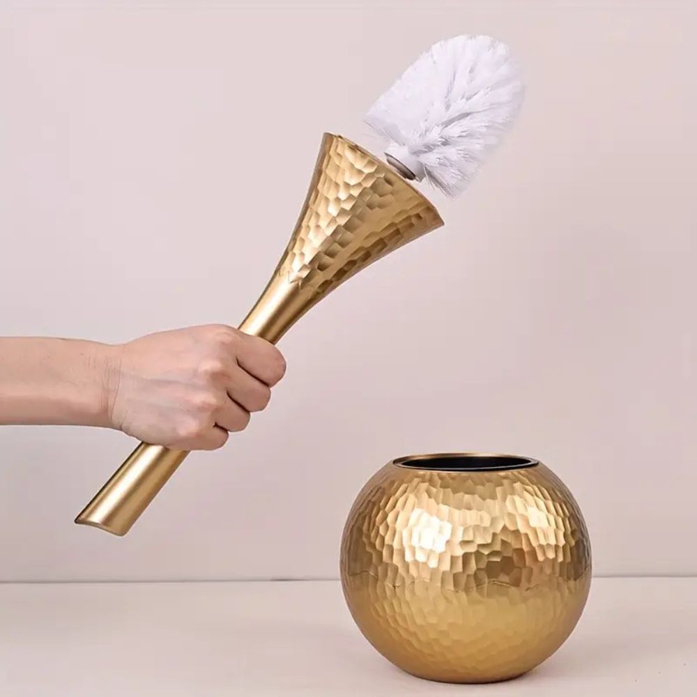 Decorative Toilet Brush with Hammered Base