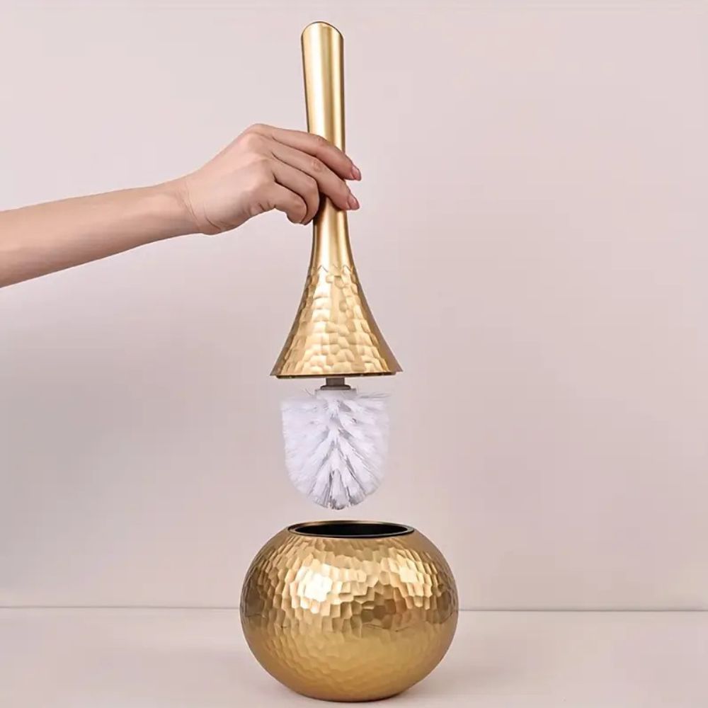 Decorative Toilet Brush with Hammered Base