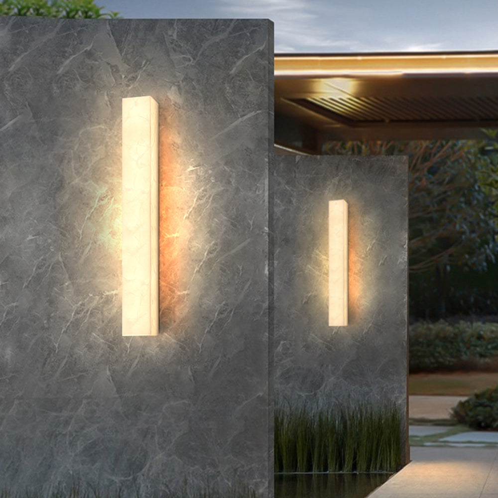 Faux Alabaster Wall Sconce with Warm LED Glow