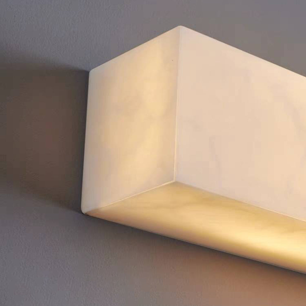 Faux Alabaster Wall Sconce with Warm LED Glow