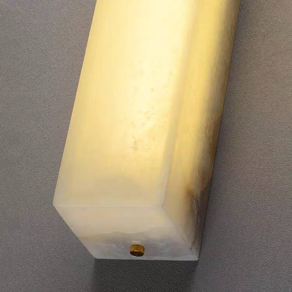 Faux Alabaster Wall Sconce with Warm LED Glow