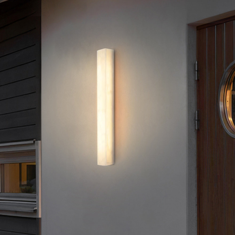 Faux Alabaster Wall Sconce with Warm LED Glow
