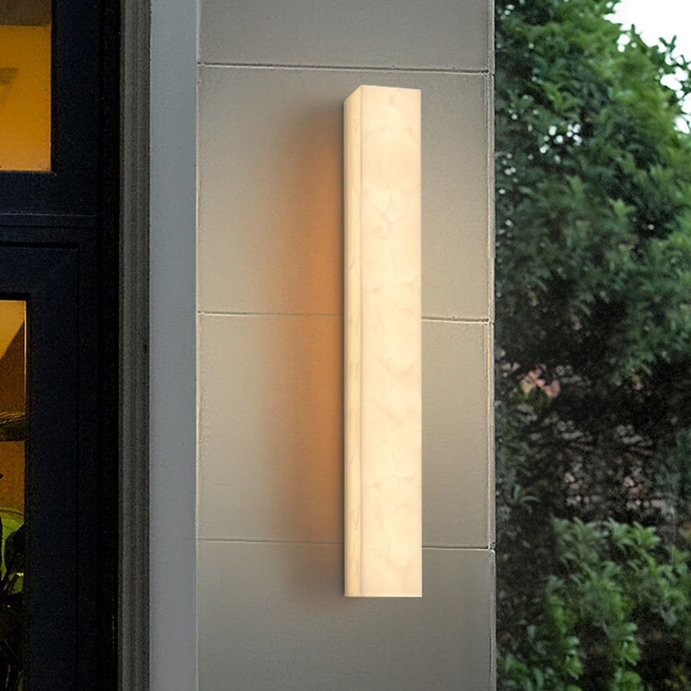 Faux Alabaster Wall Sconce with Warm LED Glow