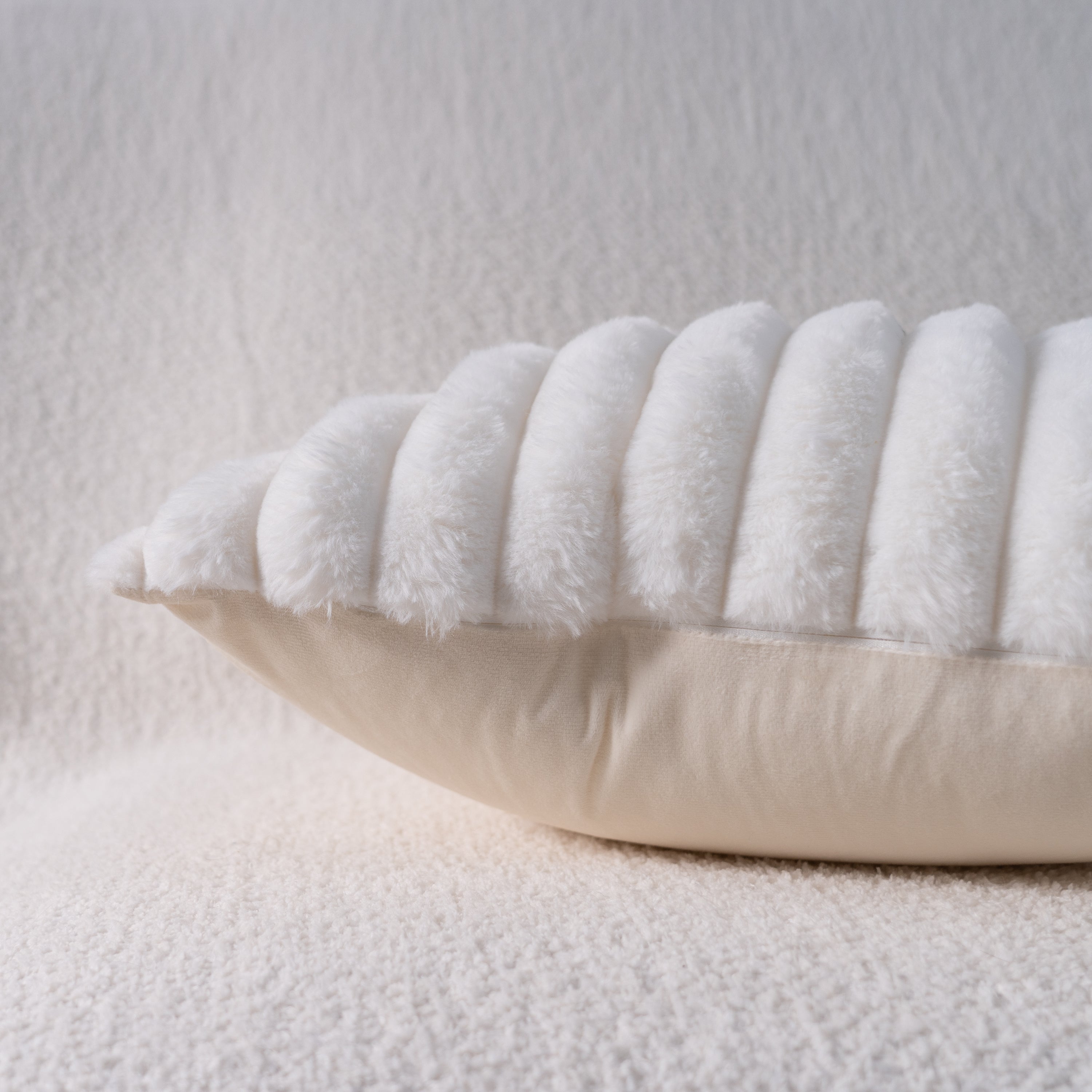 Faux Fur Pillow Cover Set with Cozy Textures