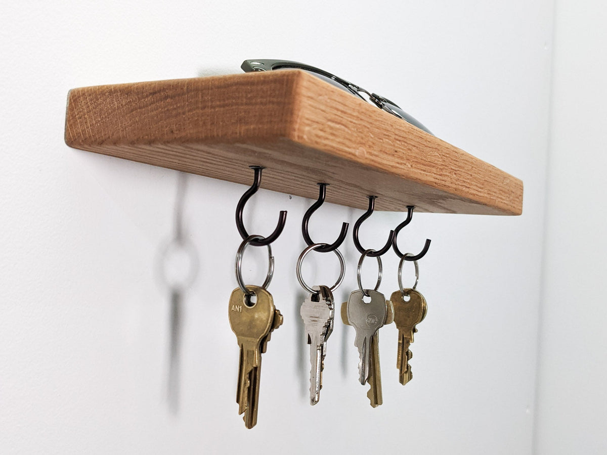 Floating Shelf for Keys in Mahogany