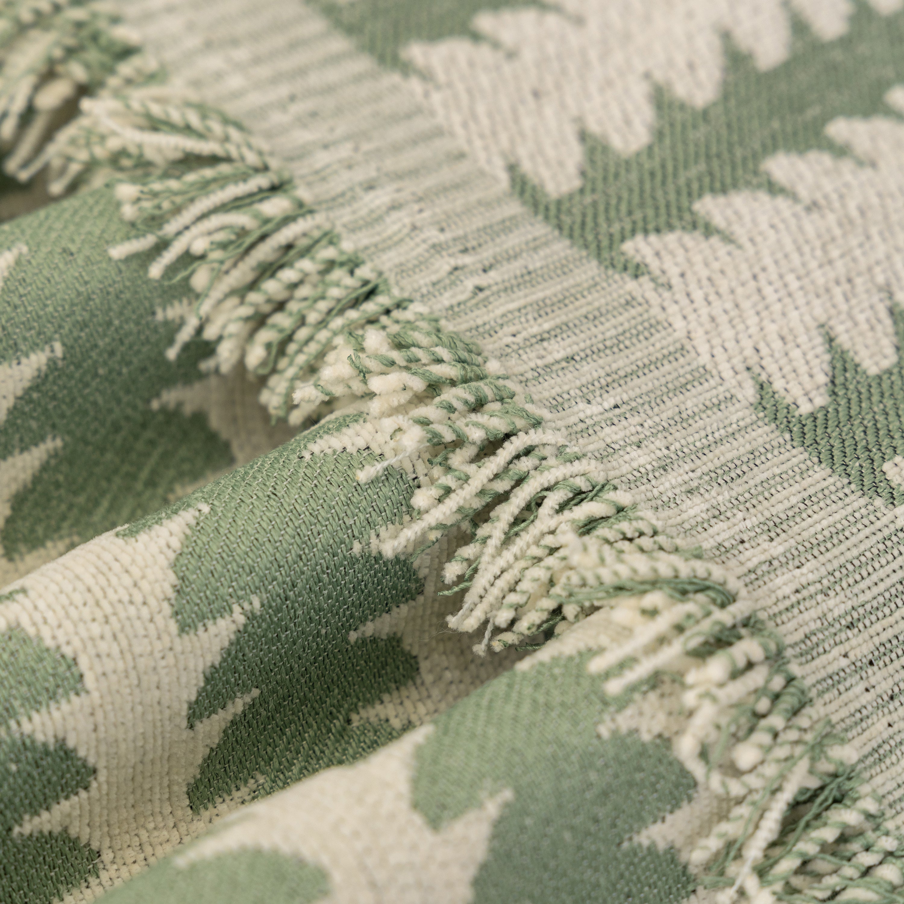 Geometric Chenille Fringed Sofa Cover Throw