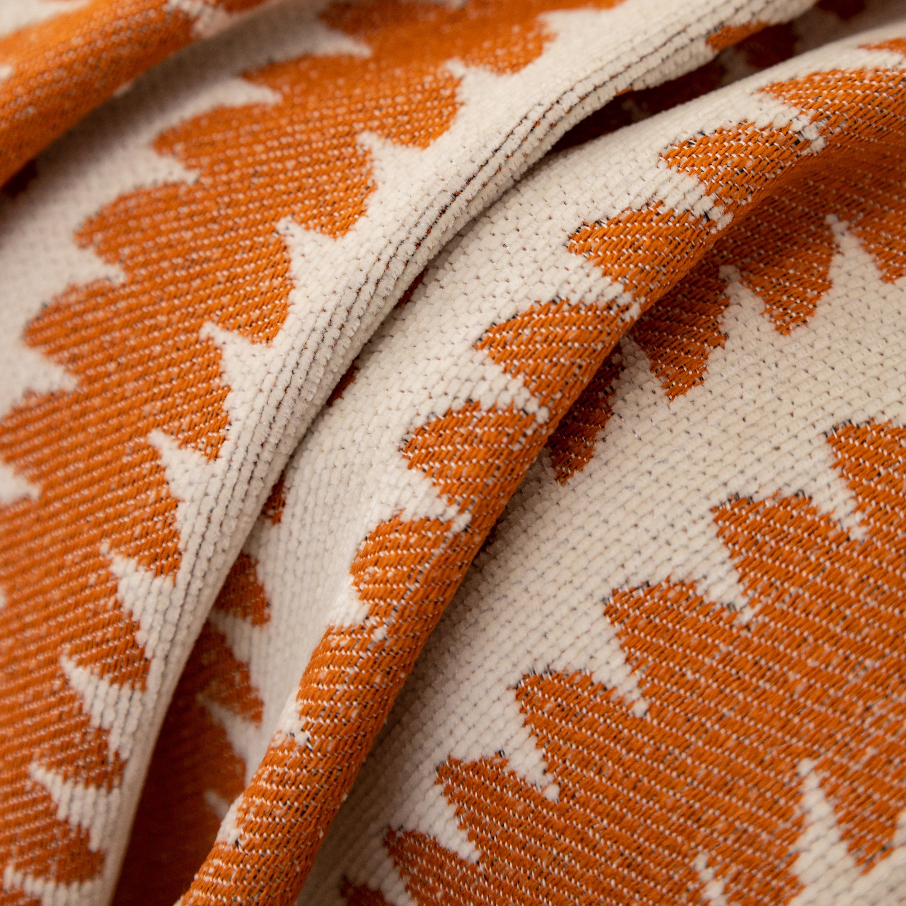 Geometric Chenille Fringed Sofa Cover Throw