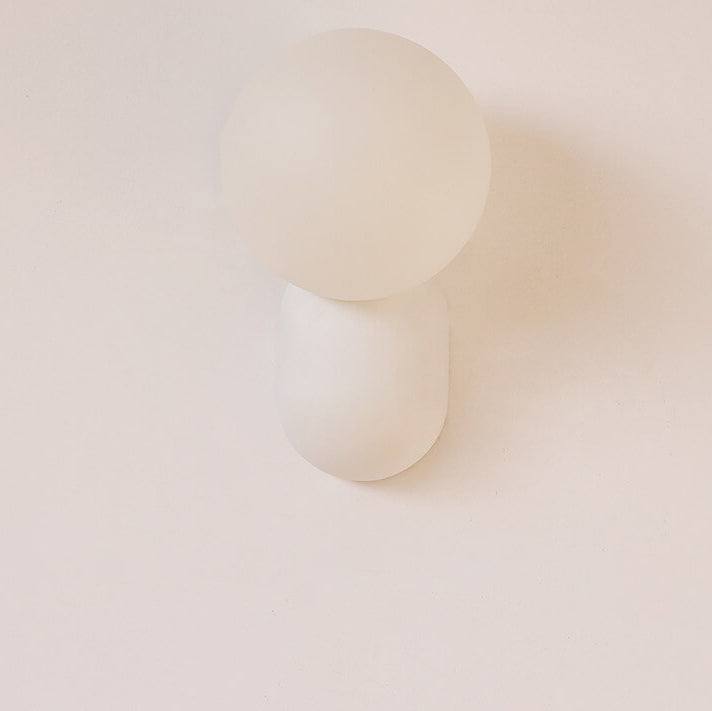 Glass Globe Wall Light with Resin Pebble