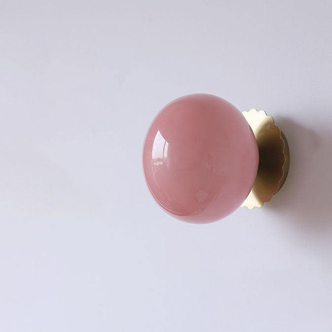 Glass Globe Wall Light with Scalloped Base