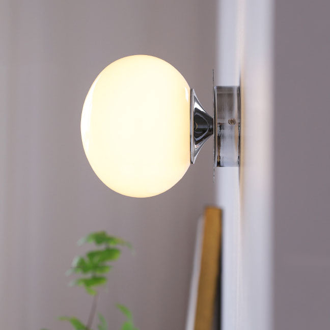 Glass Globe Wall Light with Scalloped Base