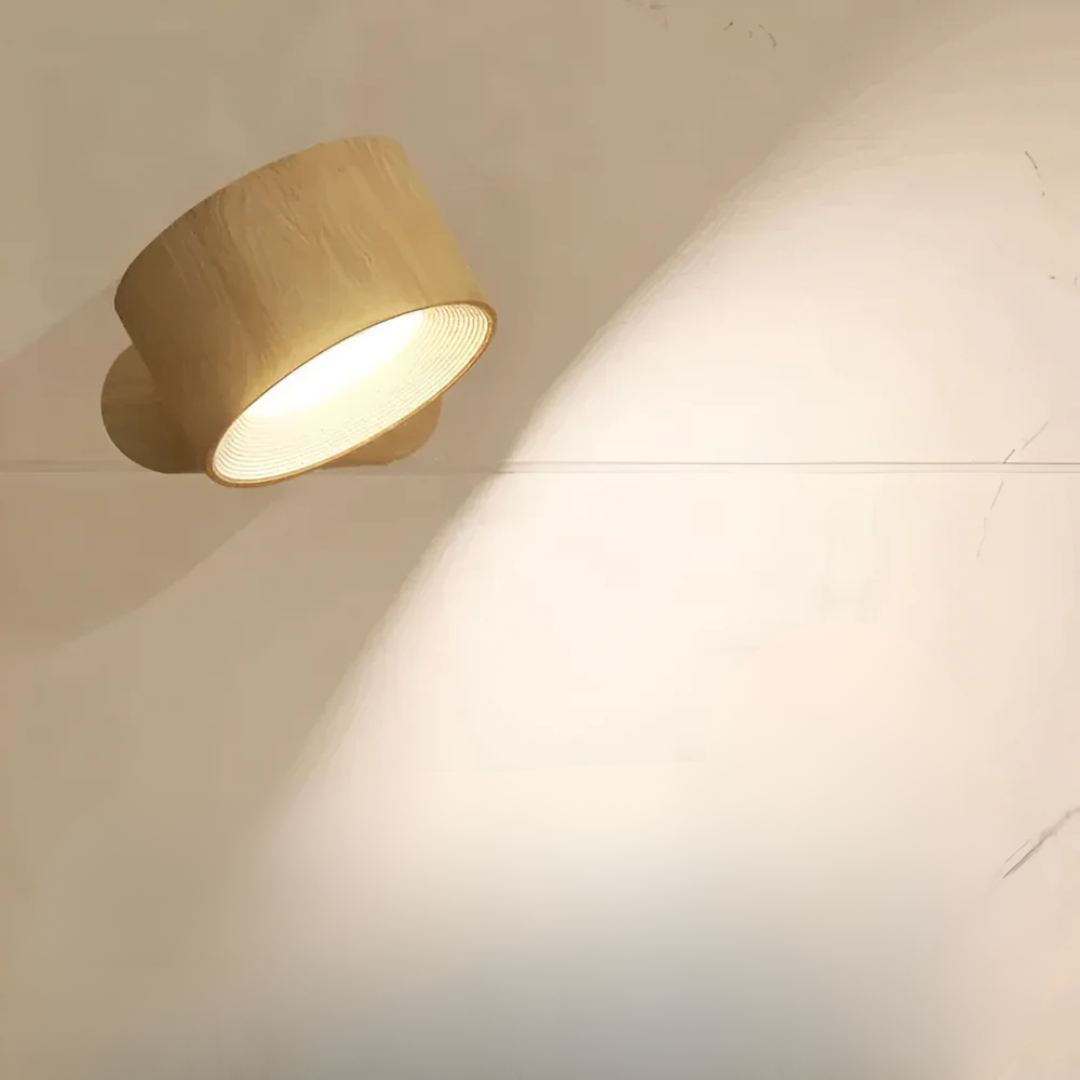 Modern Adjustable LED Wall Light with Wood
