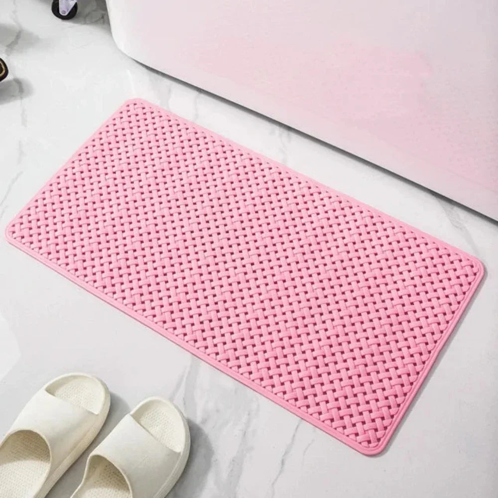 Gray Non Slip Bathtub Mat with Drain Holes