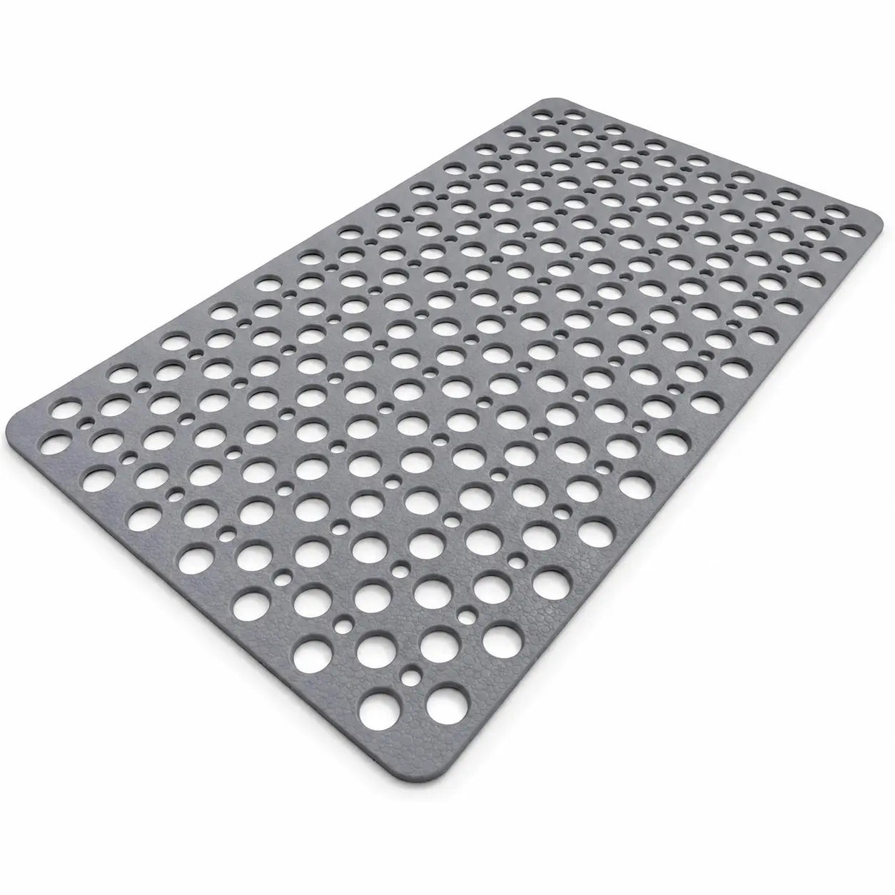 Gray perforated mat on a white background