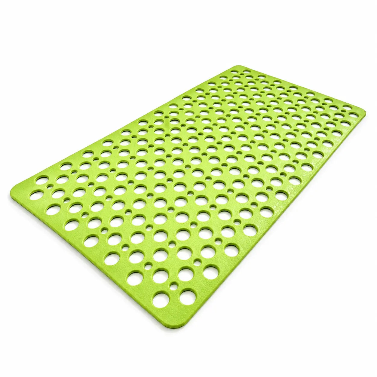 Green perforated mat on a white background