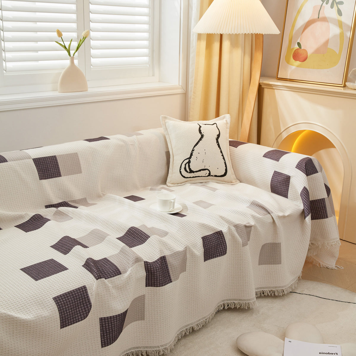 High-Quality Fabric Non-Slip Sofa Cover Throw, Throw Blankets for Couch, Furniture Covers for Pets