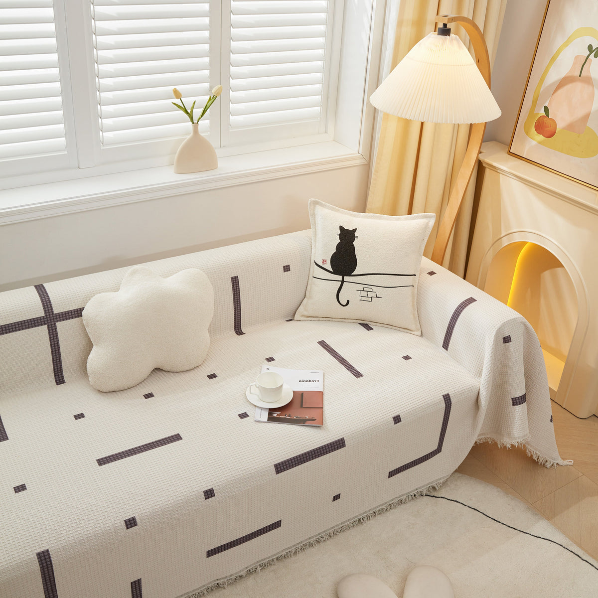 High-Quality Fabric Non-Slip Sofa Cover Throw, Throw Blankets for Couch, Furniture Covers for Pets