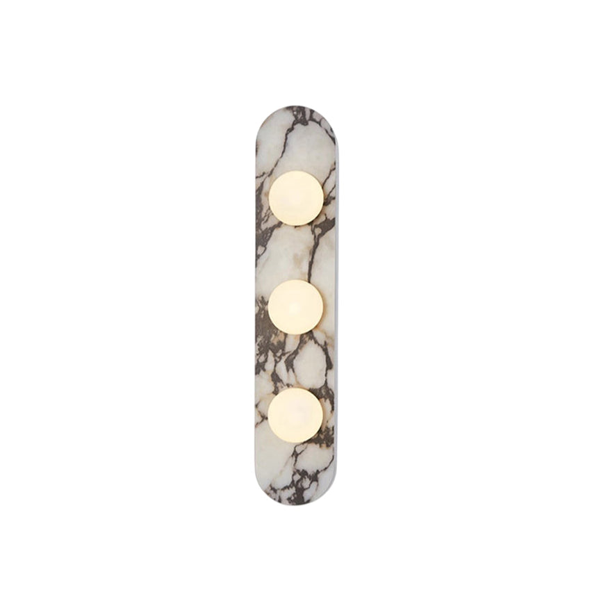 Italian Marble Wall Sconce with Opal Globes