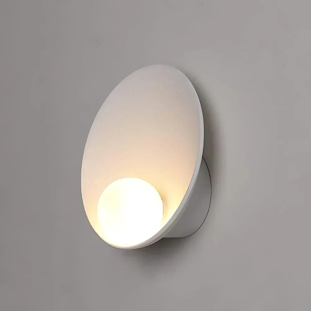 Japandi Resin Wall Sconce with Frosted Globe