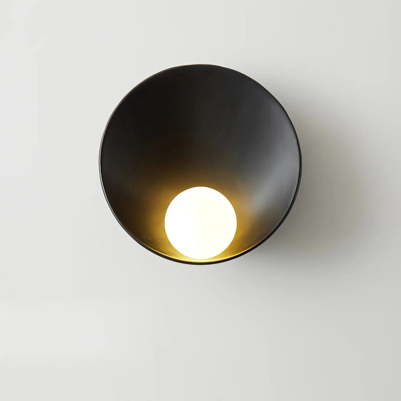 Japandi Resin Wall Sconce with Frosted Globe