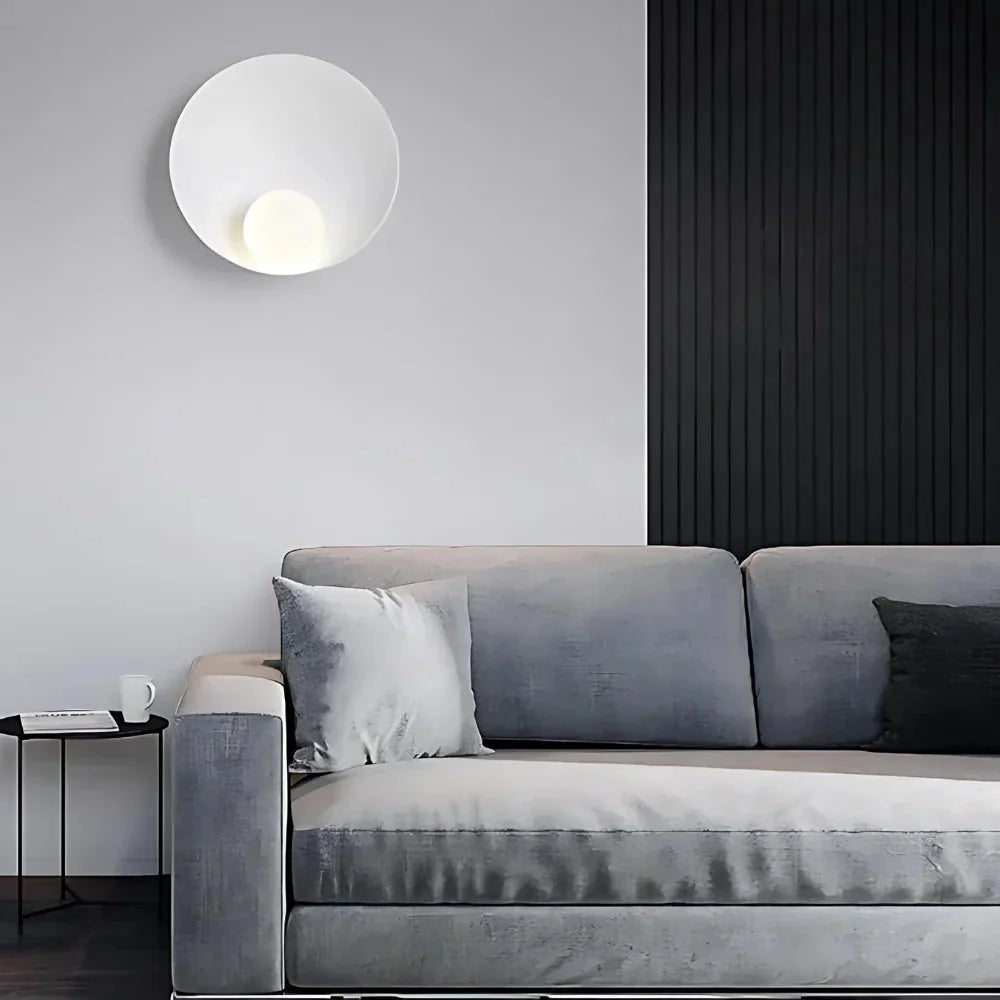 Japandi Resin Wall Sconce with Frosted Globe