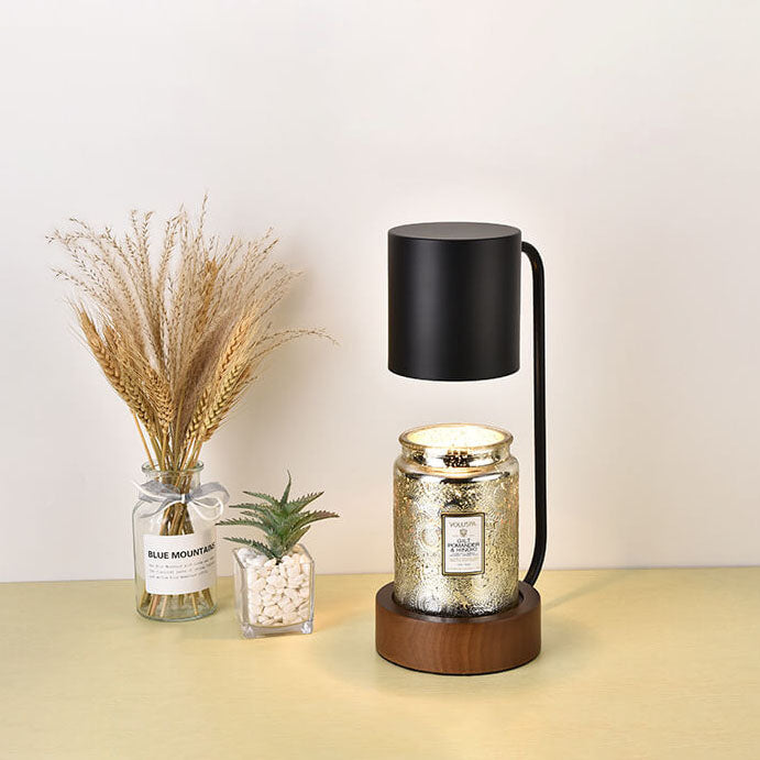 Japanese Wood Candle Warmer Lamp with Dimmer