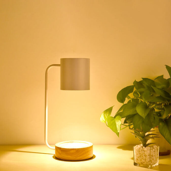Japanese Wood Candle Warmer Lamp with Dimmer