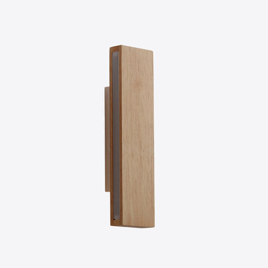Japanese Wood LED Wall Sconce with Soft Glow
