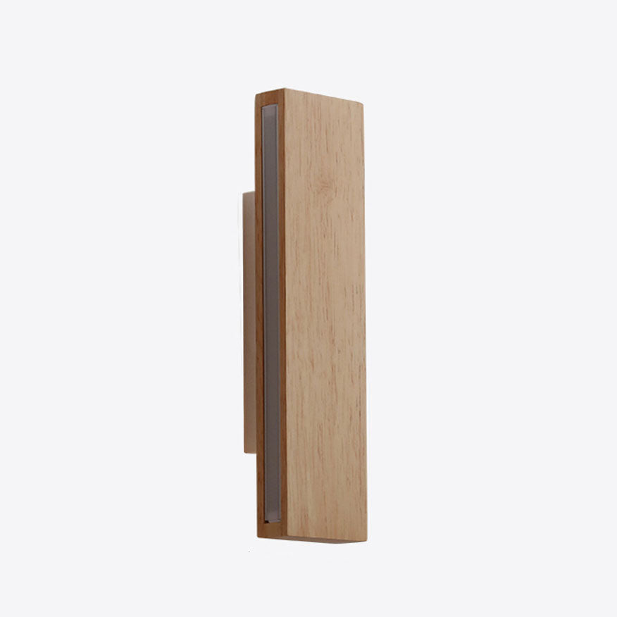 Japanese Wood LED Wall Sconce with Soft Glow