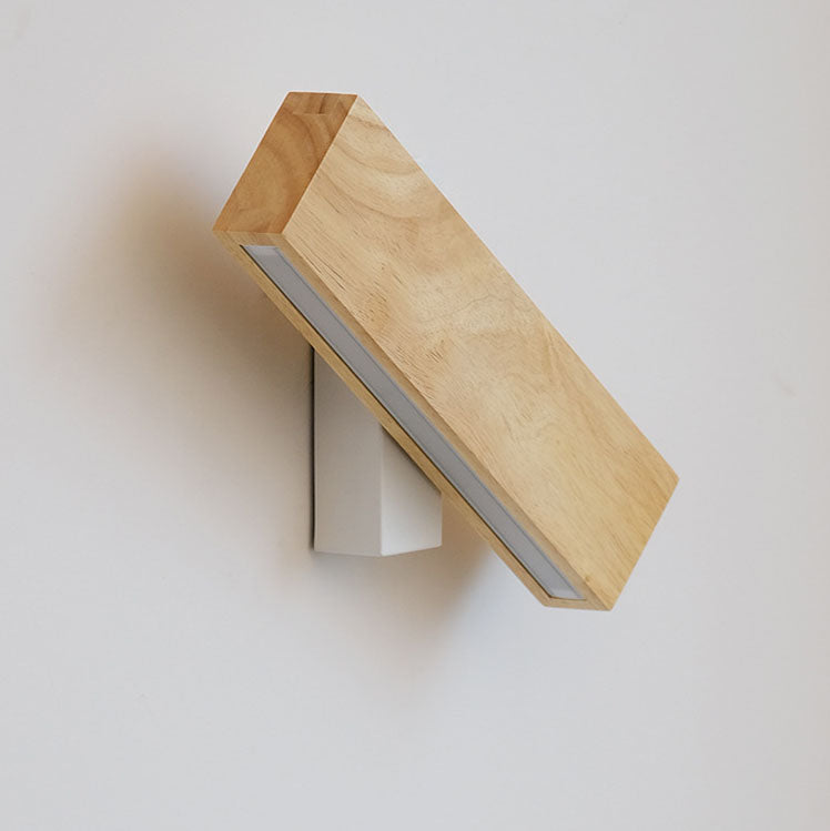 Japanese Wood LED Wall Sconce with Soft Glow