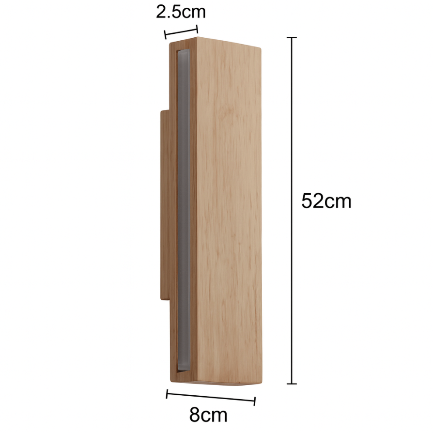 Japanese Wood LED Wall Sconce with Soft Glow