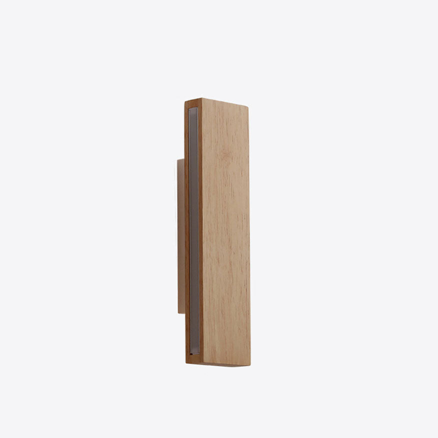 Japanese Wood LED Wall Sconce with Soft Glow