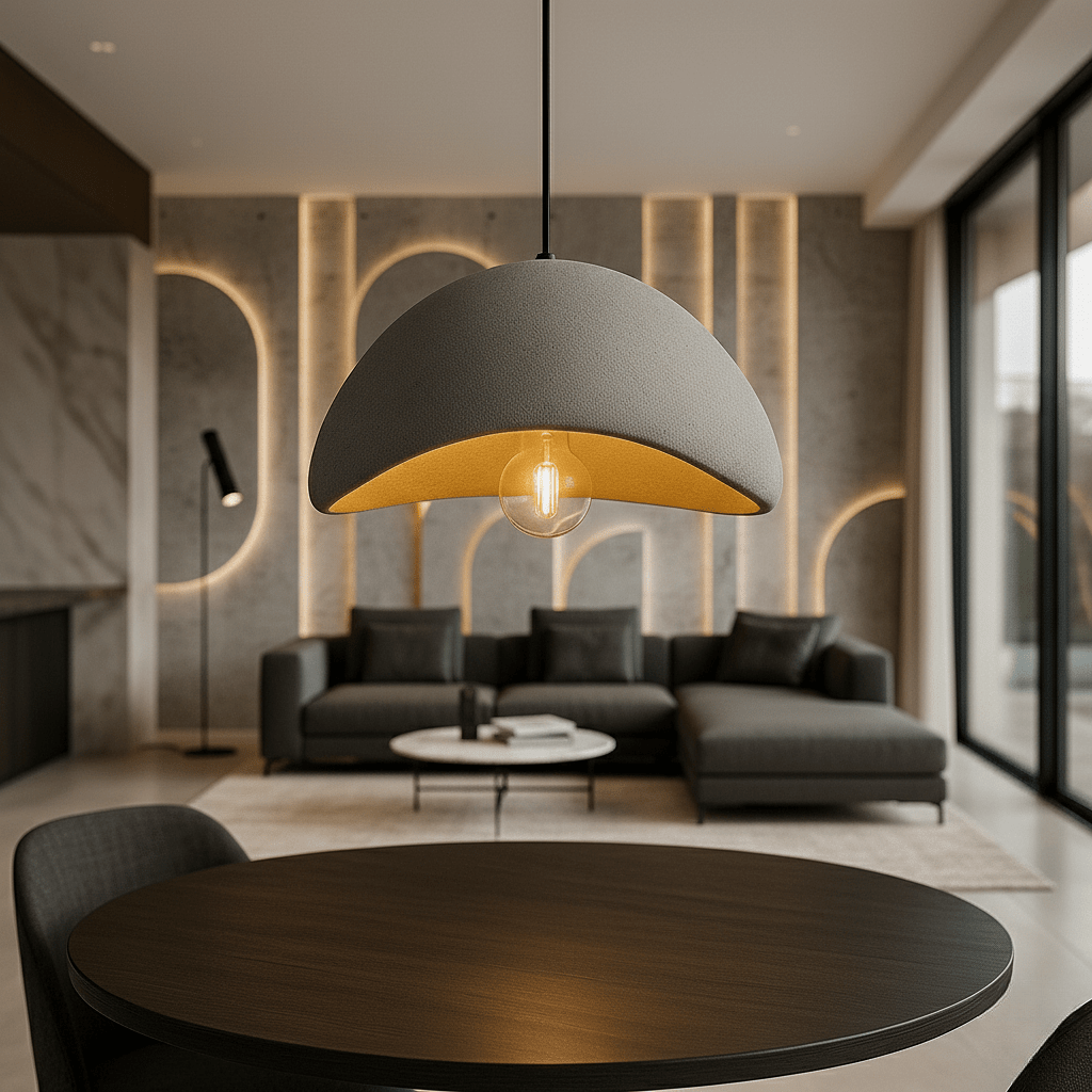 Layered Dome Pendant Light with Dimmable Glow