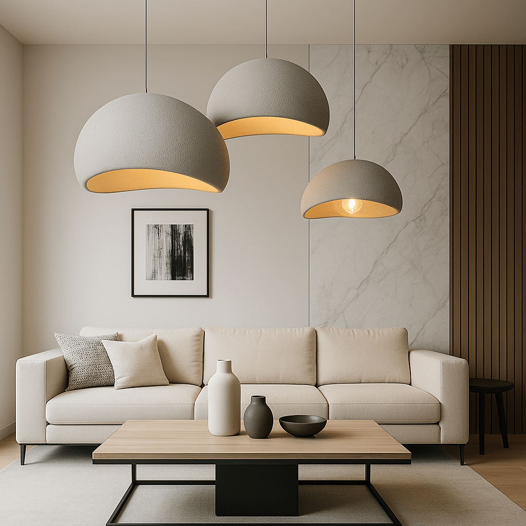 Layered Dome Pendant Light with Dimmable Glow