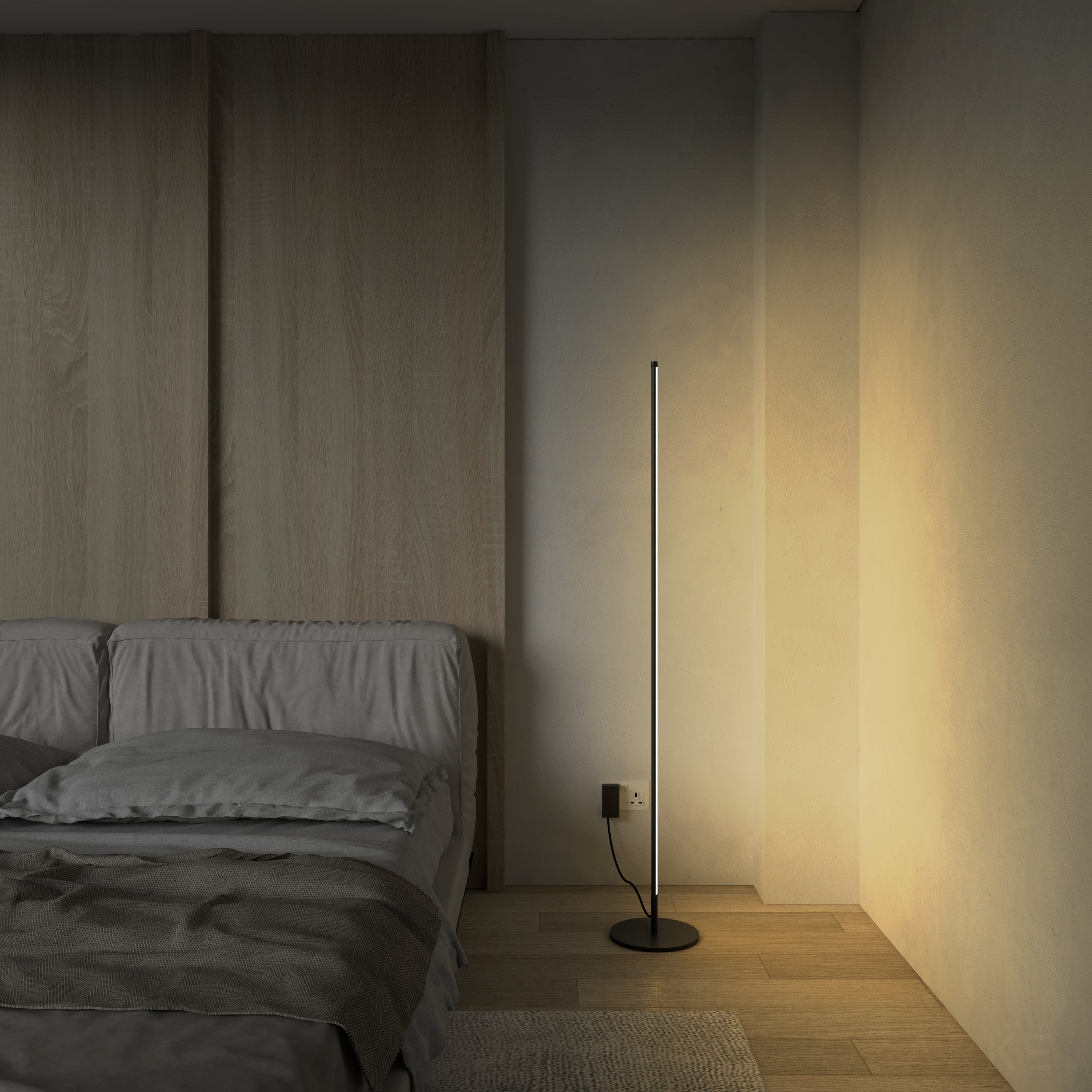 Modern Linear LED Floor Lamp with Soft Glow