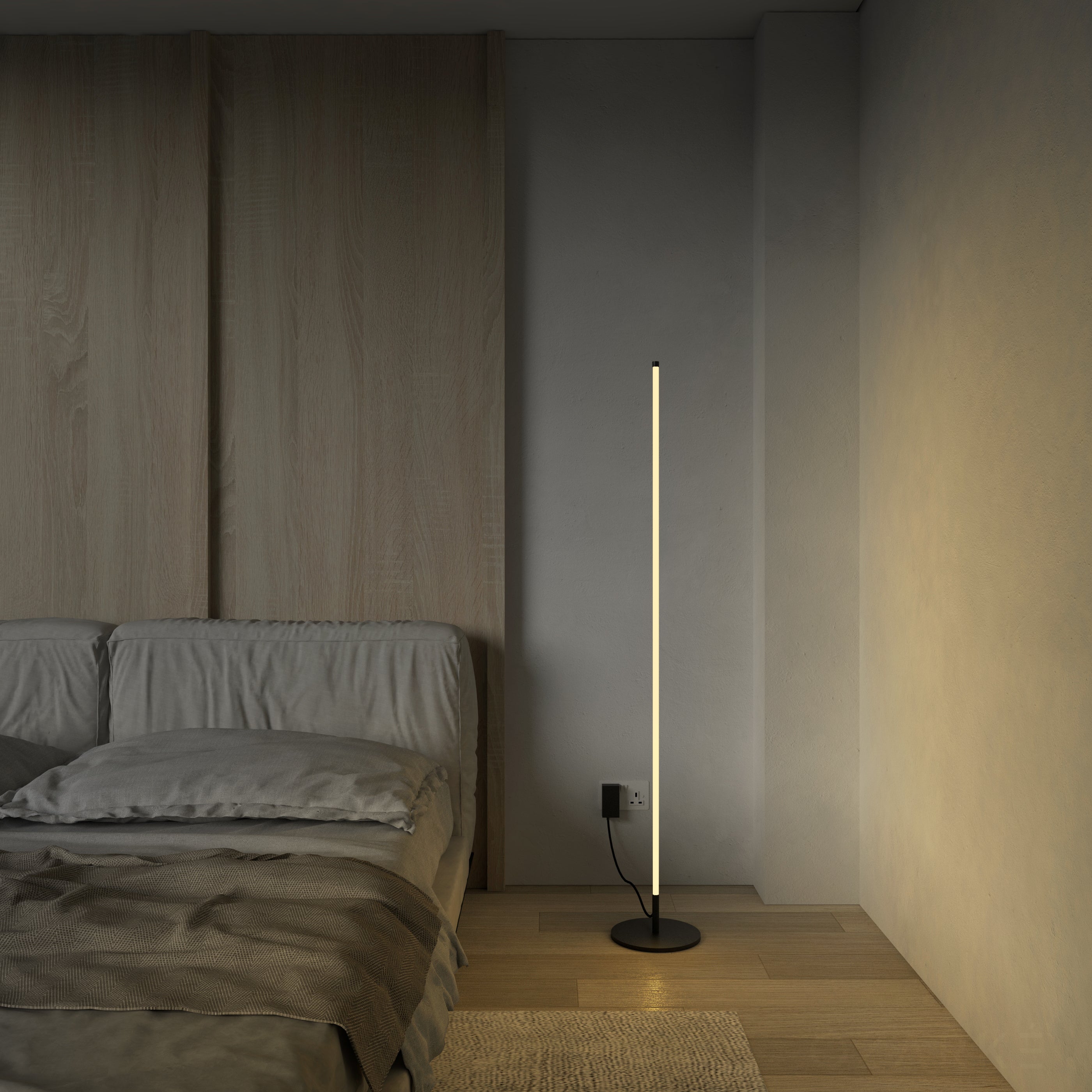 Modern Linear LED Floor Lamp with Soft Glow