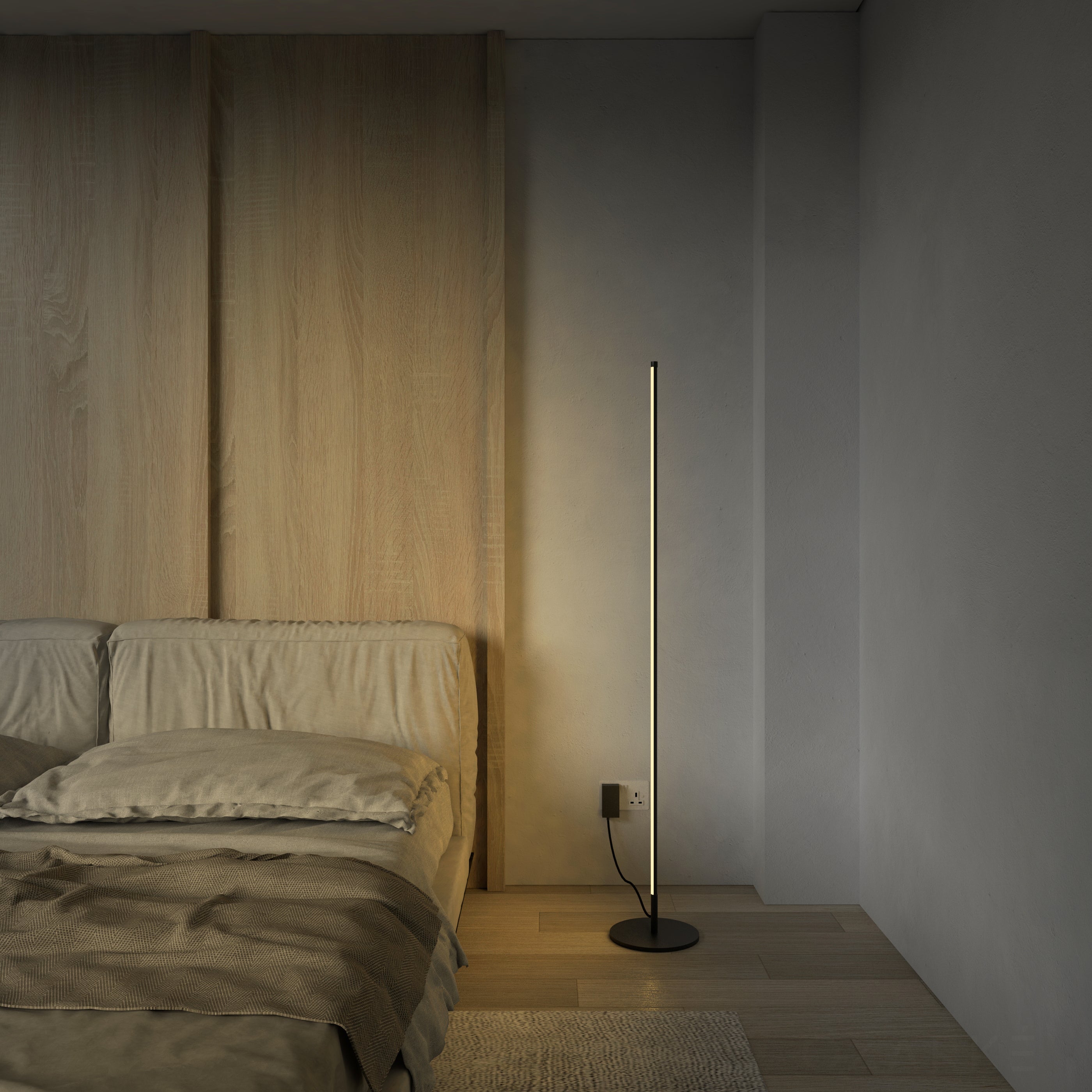 Modern Linear LED Floor Lamp with Soft Glow