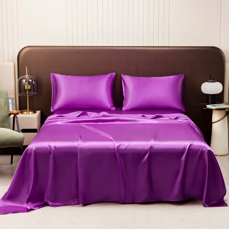 Lightweight Satin Sheet Set with Pillowcases