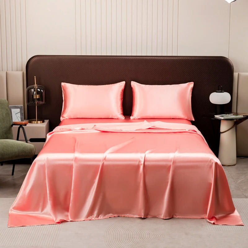 Lightweight Satin Sheet Set with Pillowcases