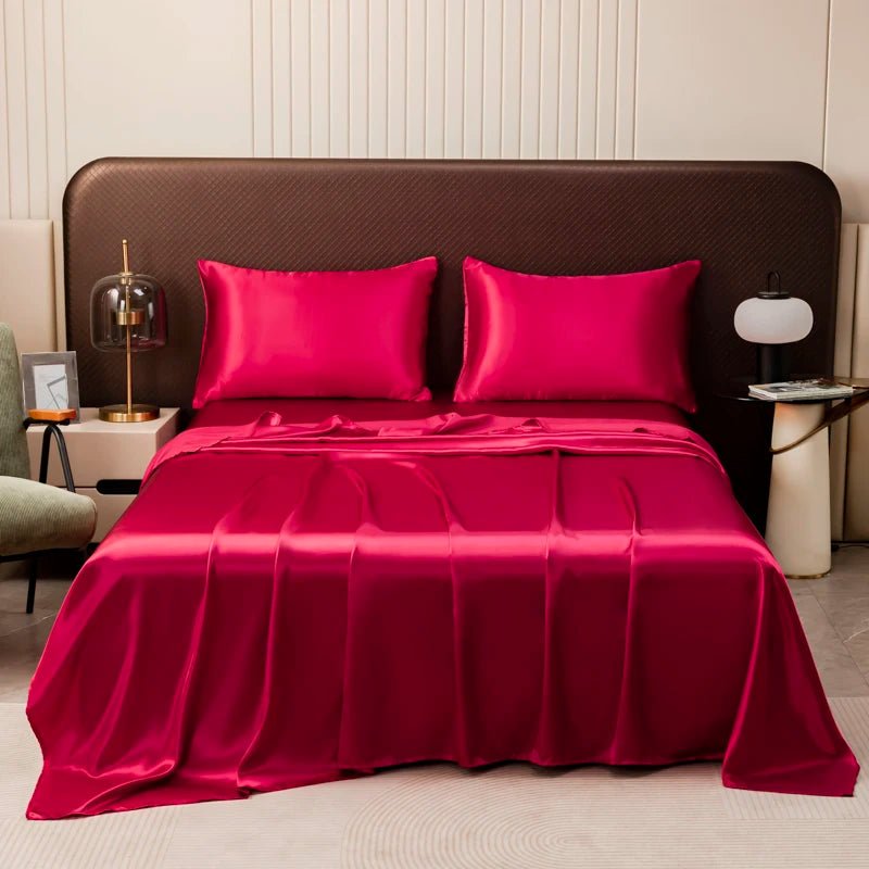 Lightweight Satin Sheet Set with Pillowcases