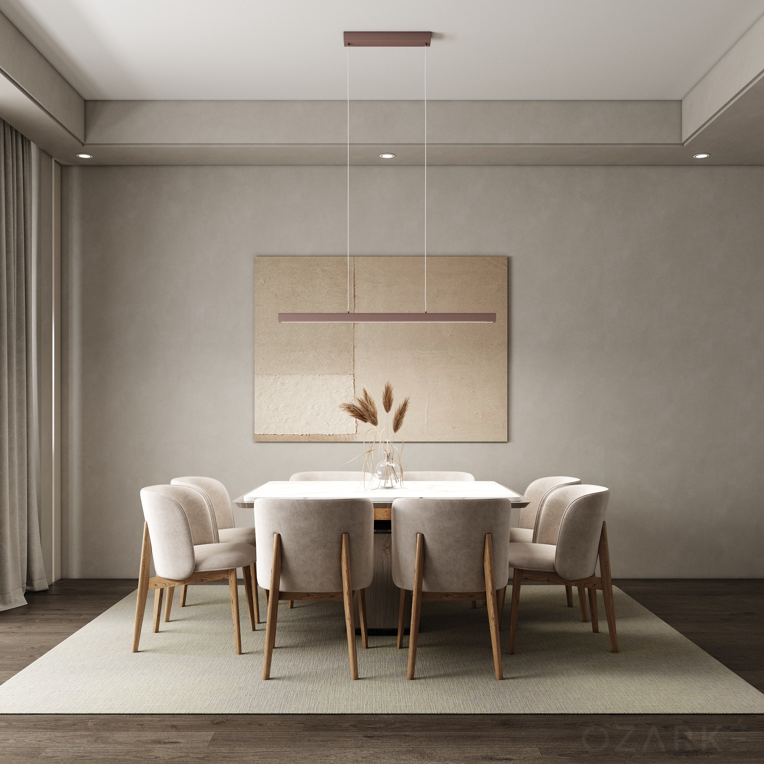 Linear LED Pendant Light with Adjustable Glow