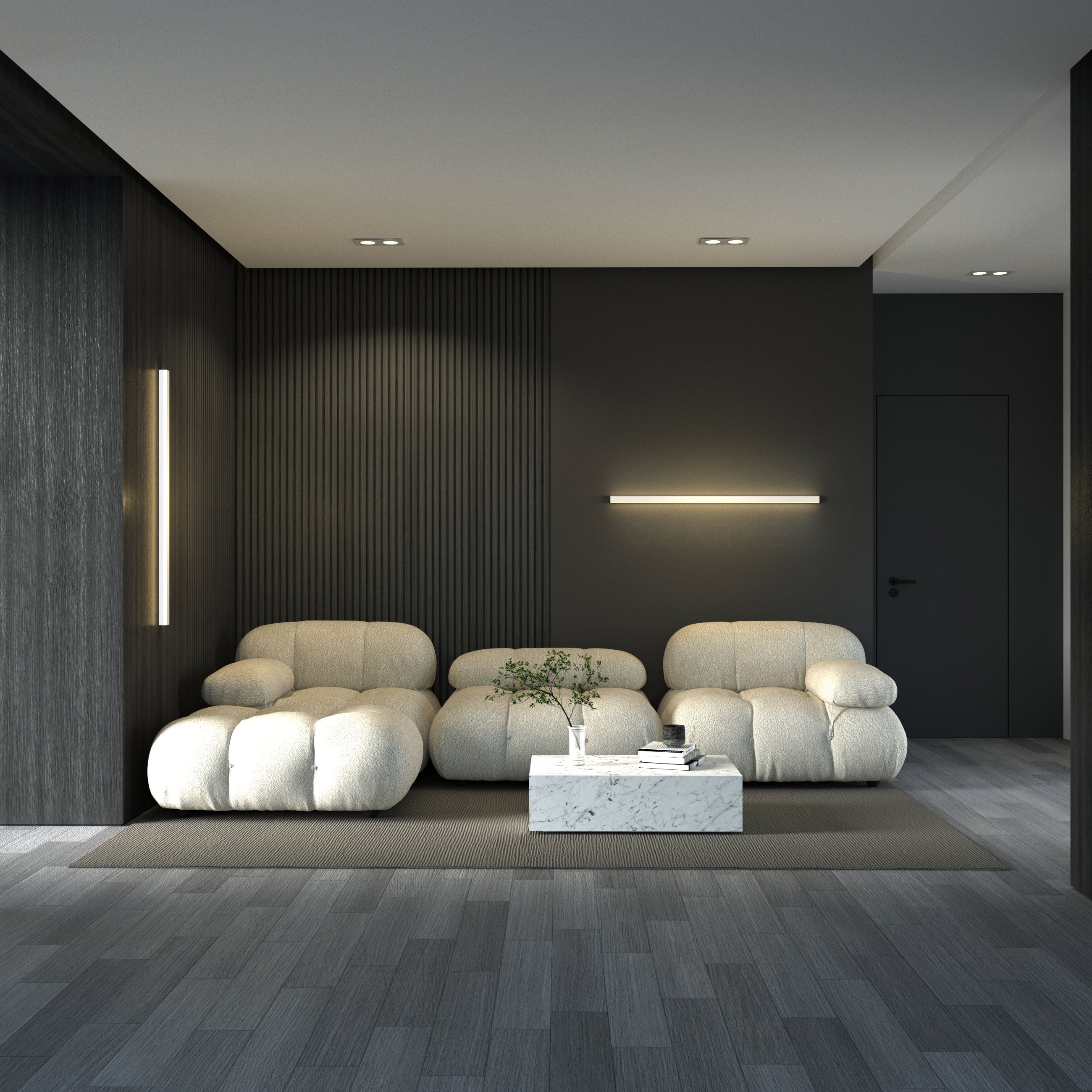 Linear LED Wall Lamp with Dimmable Back Glow