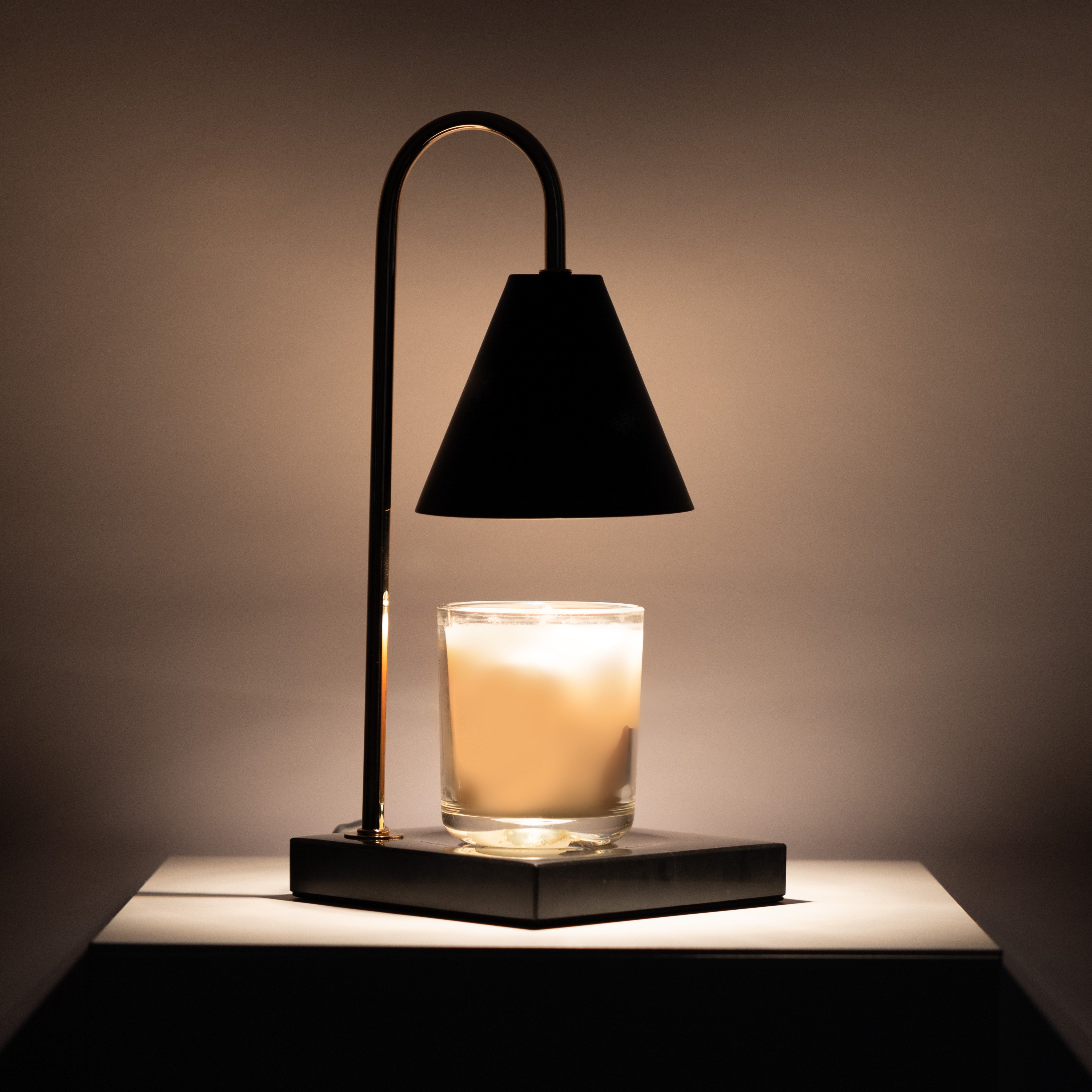 Marble Candle Warmer Lamp with Dimmable Glow