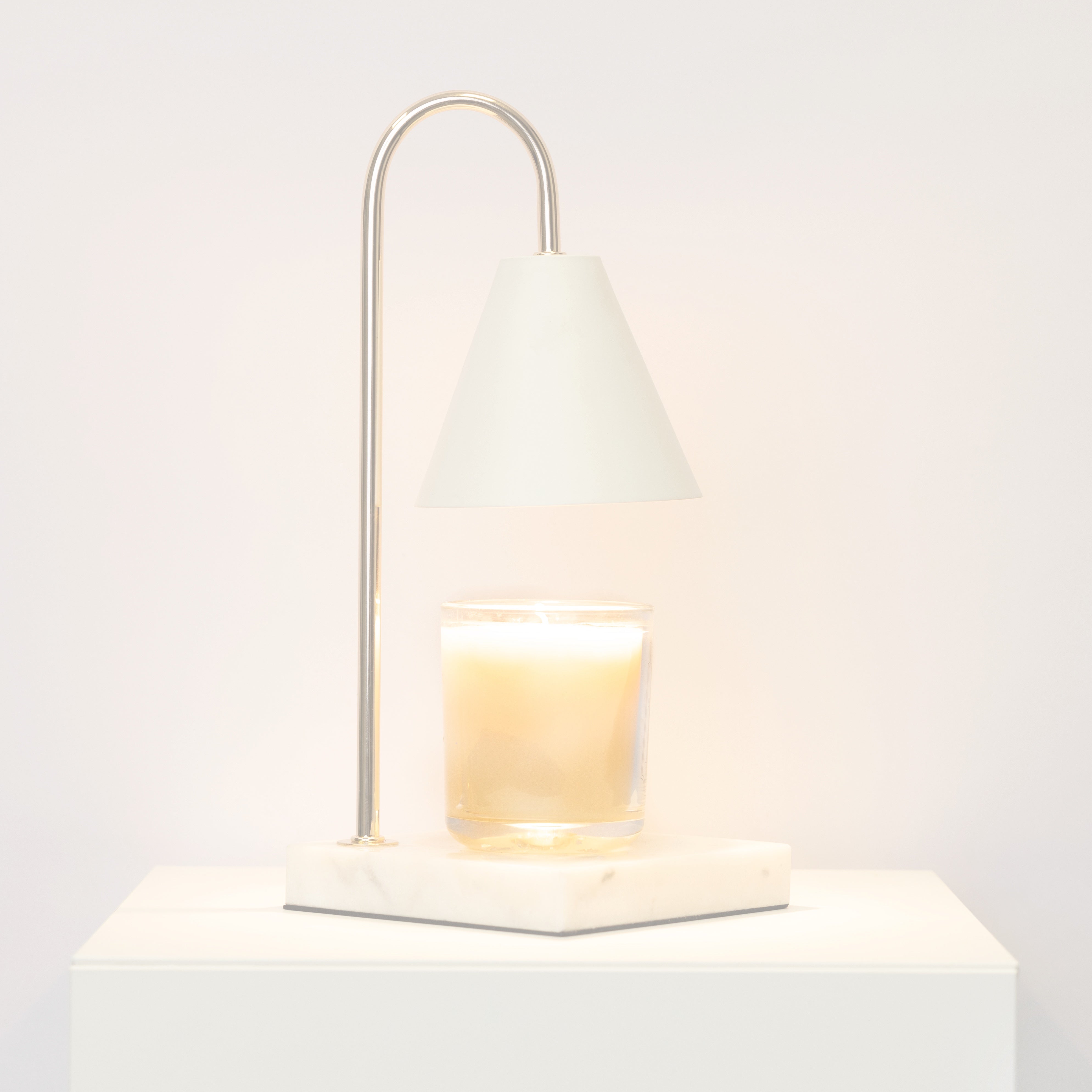Marble Candle Warmer Lamp with Dimmable Glow