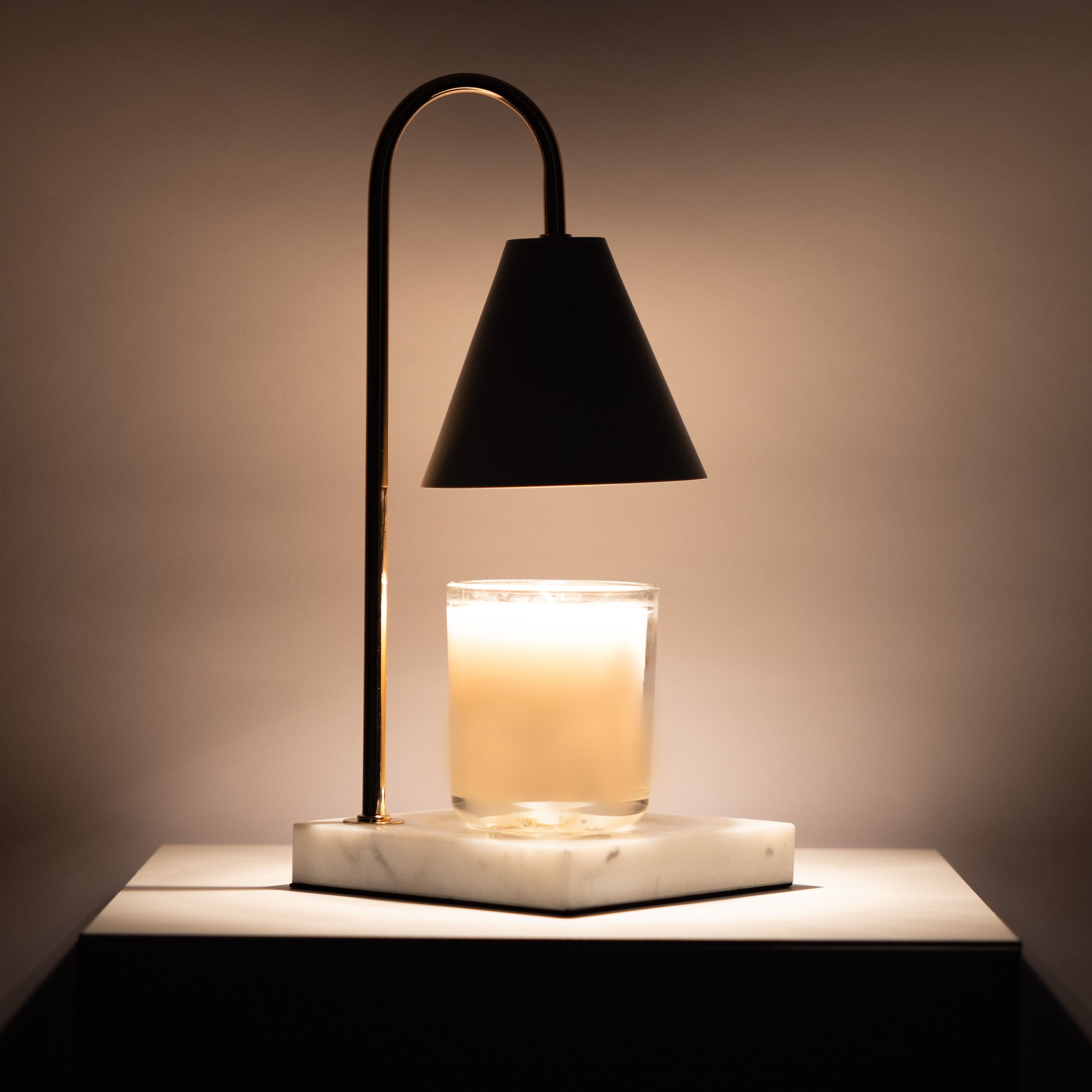 Marble Candle Warmer Lamp with Dimmable Glow