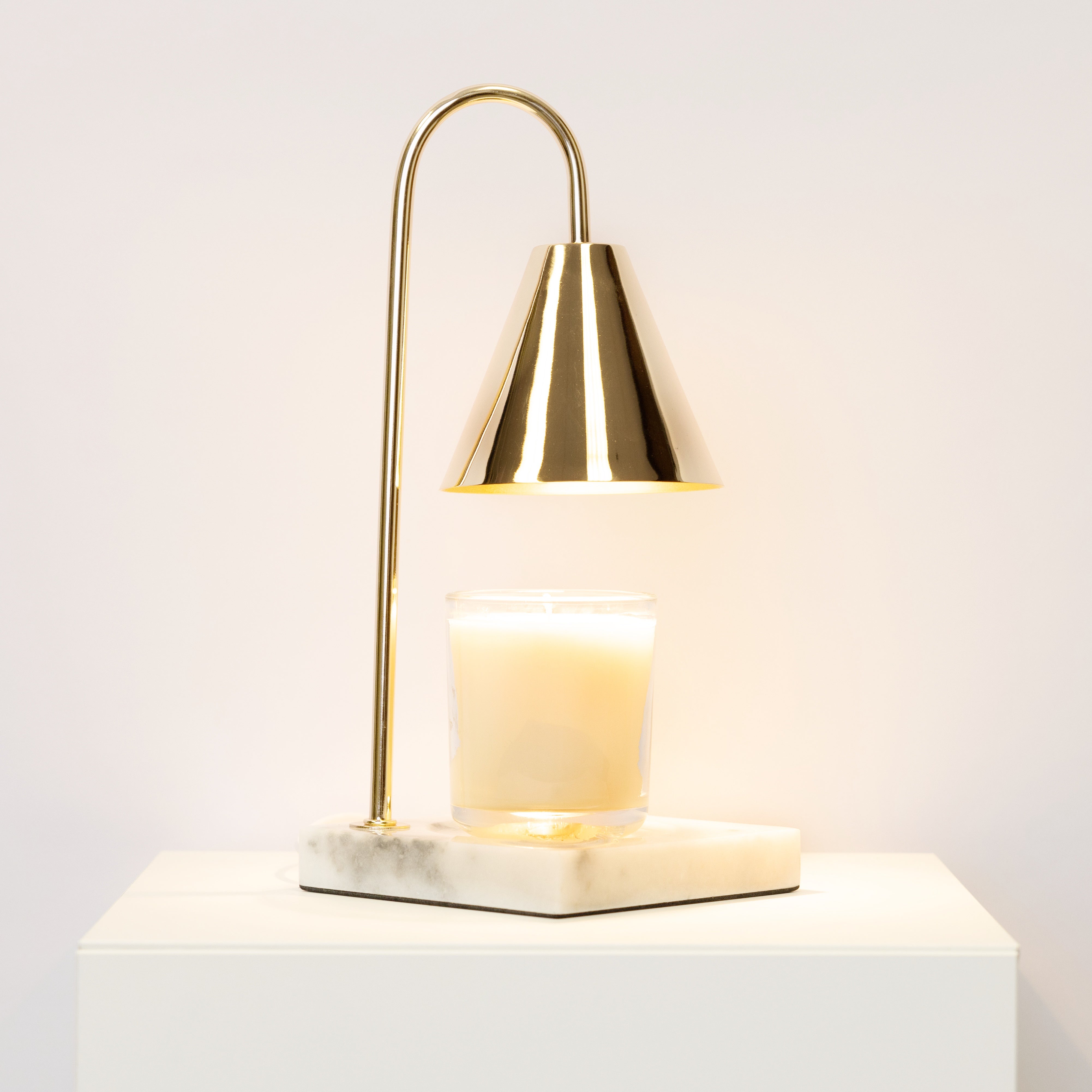 Marble Candle Warmer Lamp with Dimmable Glow