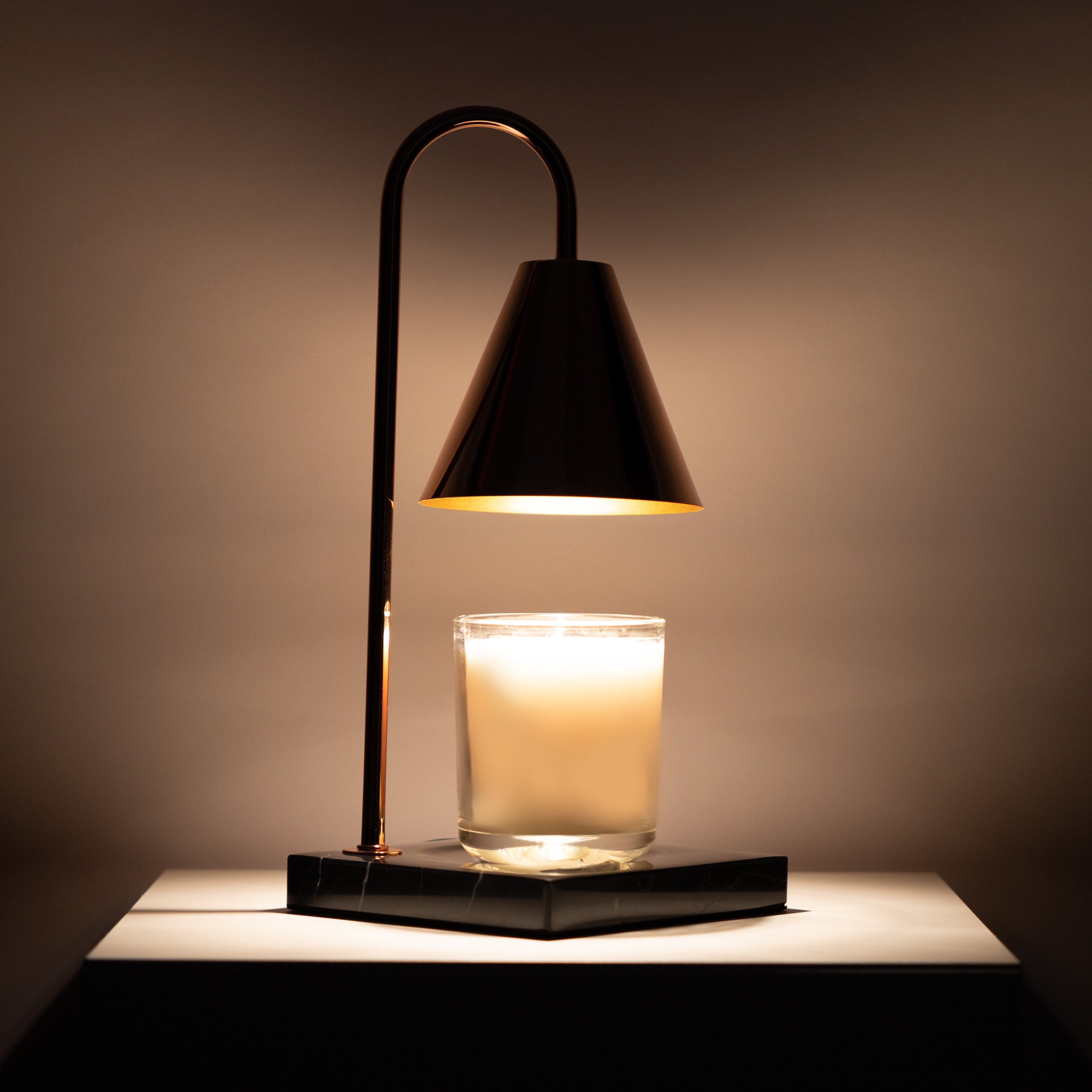Marble Candle Warmer Lamp with Dimmable Glow