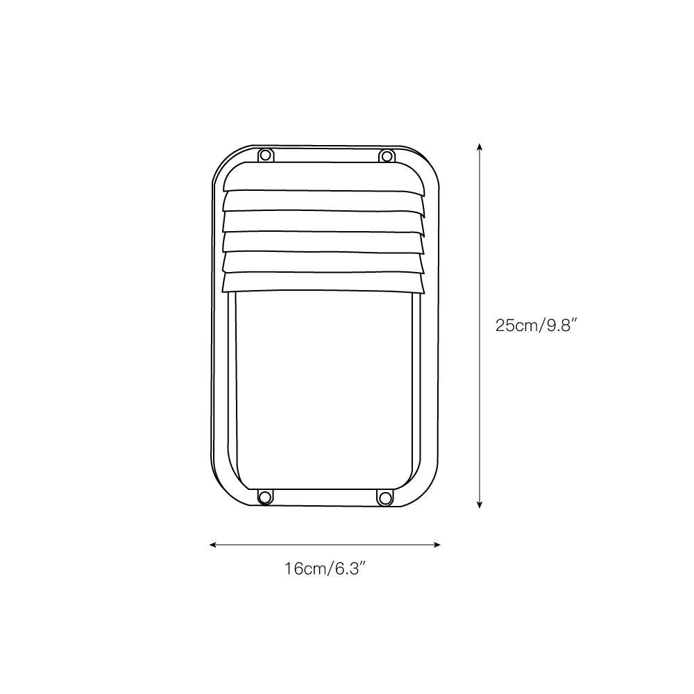Marine Aluminum Wall Sconce with Opaque Glass