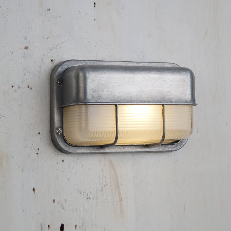 Marine Aluminum Wall Sconce with Opaque Glass