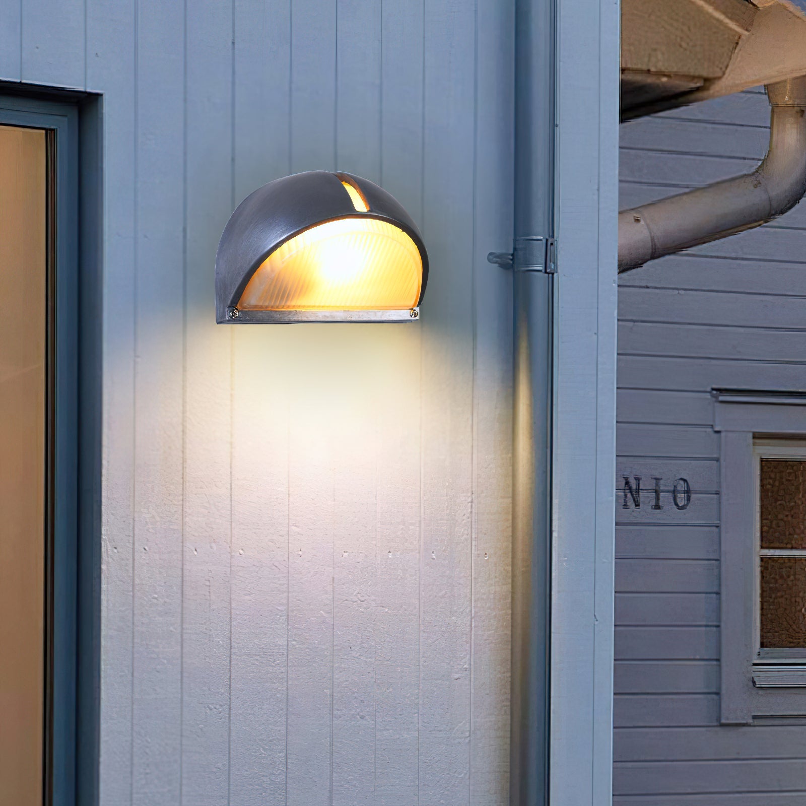 Marine Aluminum Wall Sconce with Opaque Glass